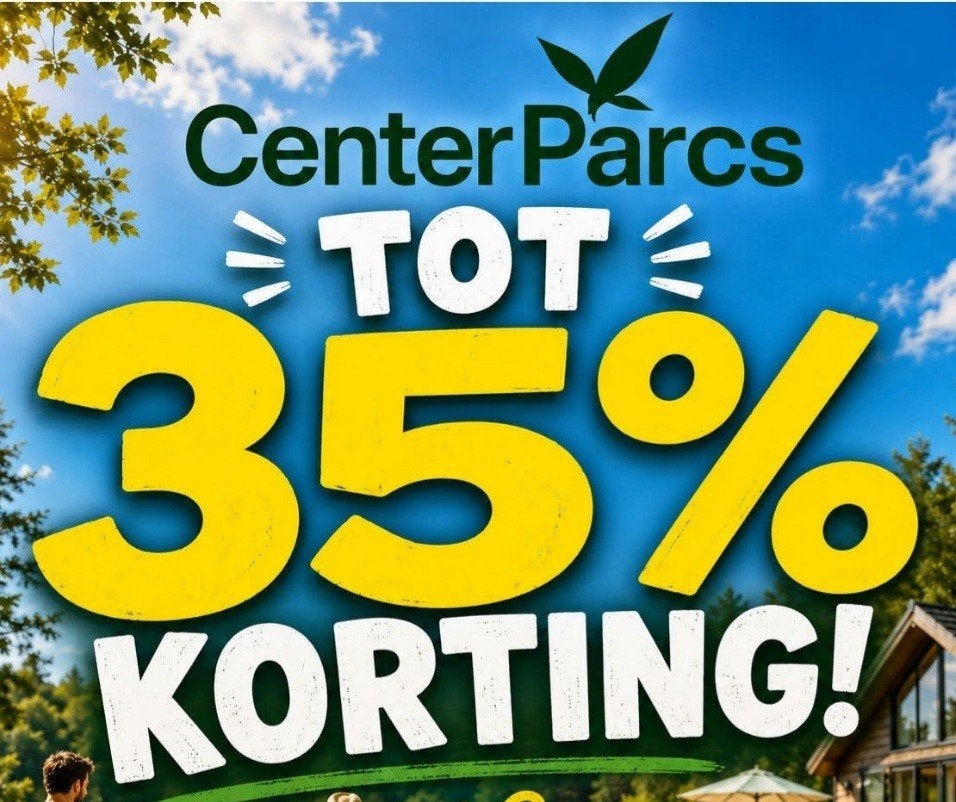 Centerparcs kortingscode, Drie personen of meer, Kortingsbon, Bungalowpark
