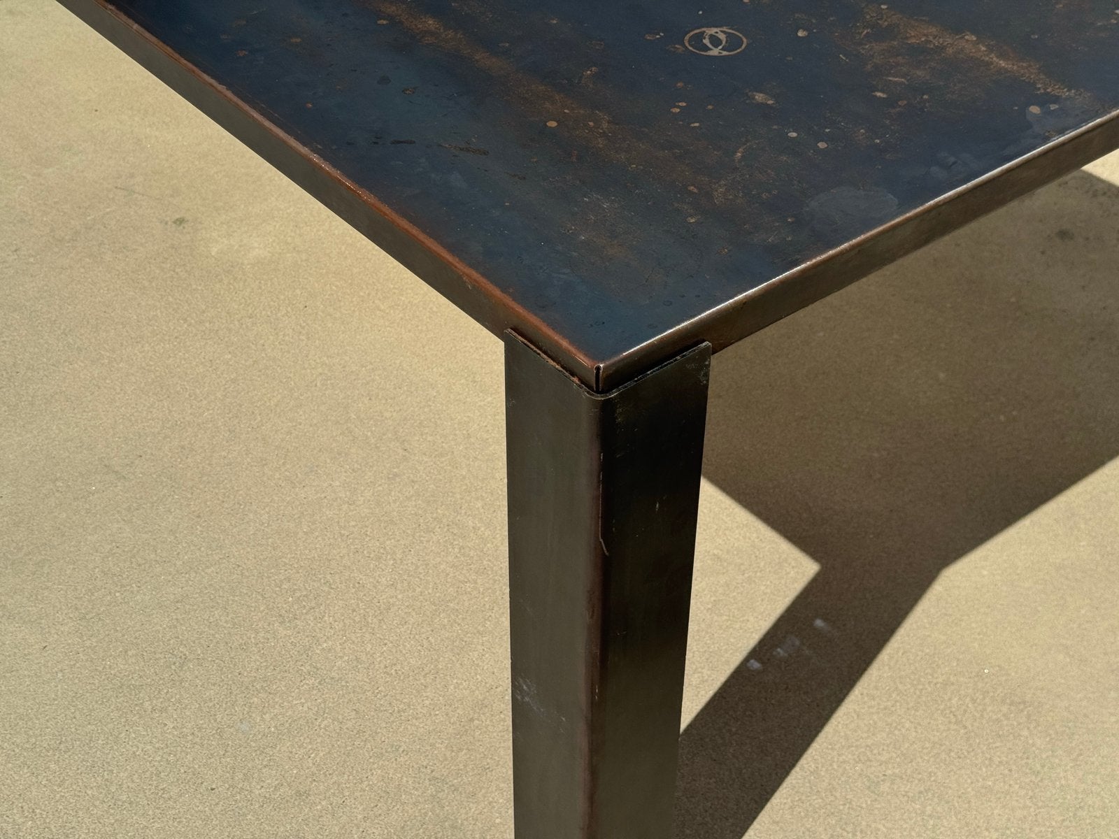 ZEUS Big Irony STALEN  design tafel 238cm Maurizio Peregalli, Huis en Inrichting, Gebruikt, 100 tot 150 cm, |, 200 cm of meer