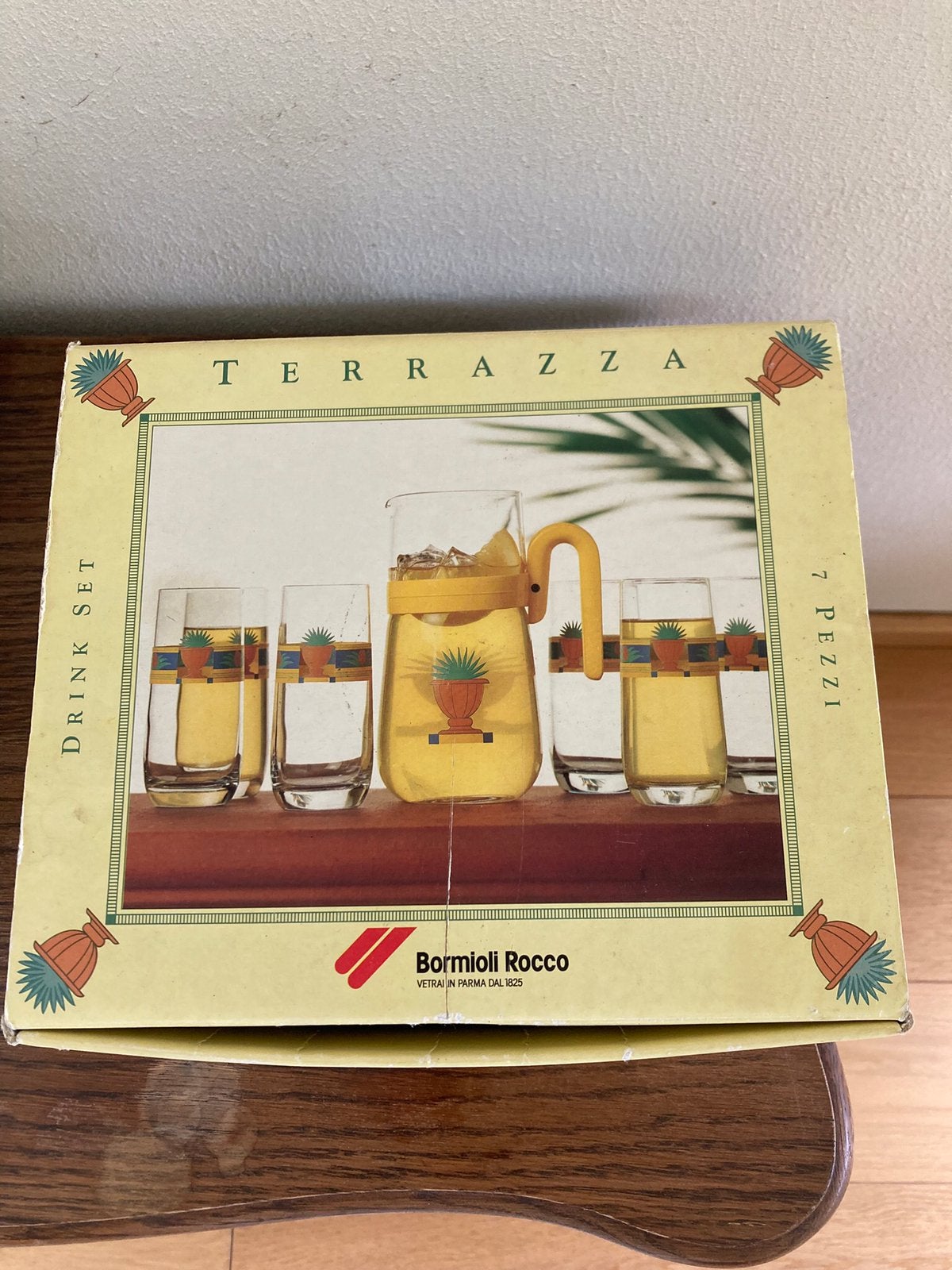 Drinkset, karaf met 6 glazen - Terrazza - Bormioli Rocco, Ophalen of Verzenden, Zo goed als nieuw, Overige typen