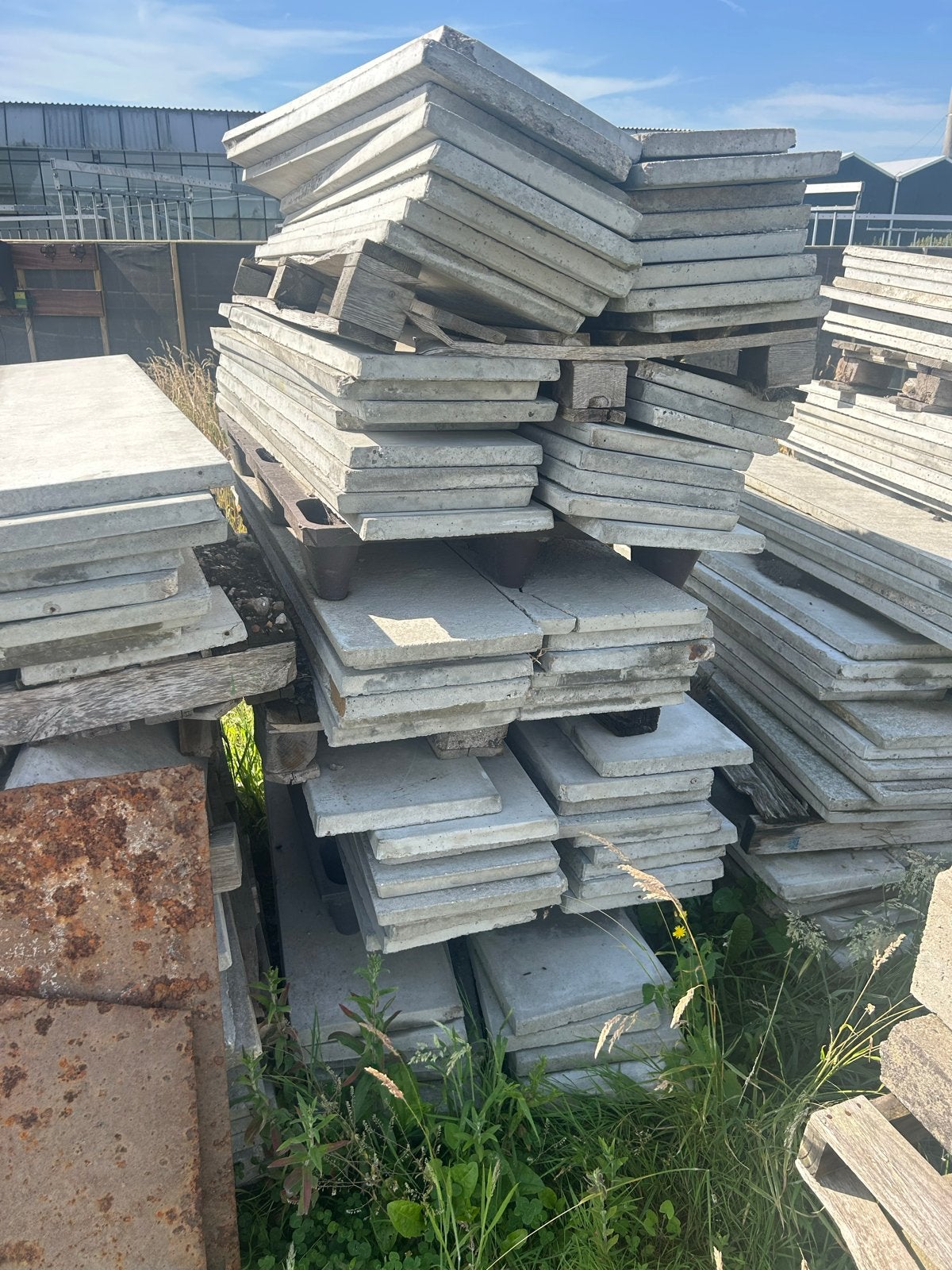 Gebruikte betonnen platen schuttingdelen, Ophalen, Gebruikt