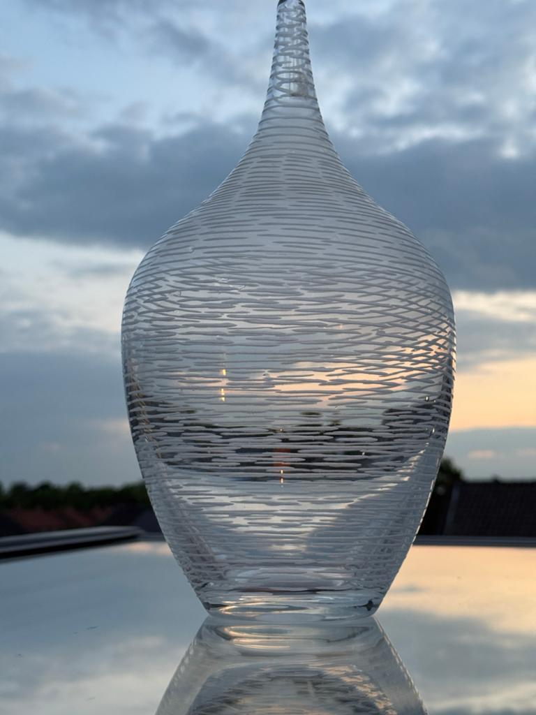 Rasteli glazen vaas 31,5 cm hoog met originele sticker, Verzenden