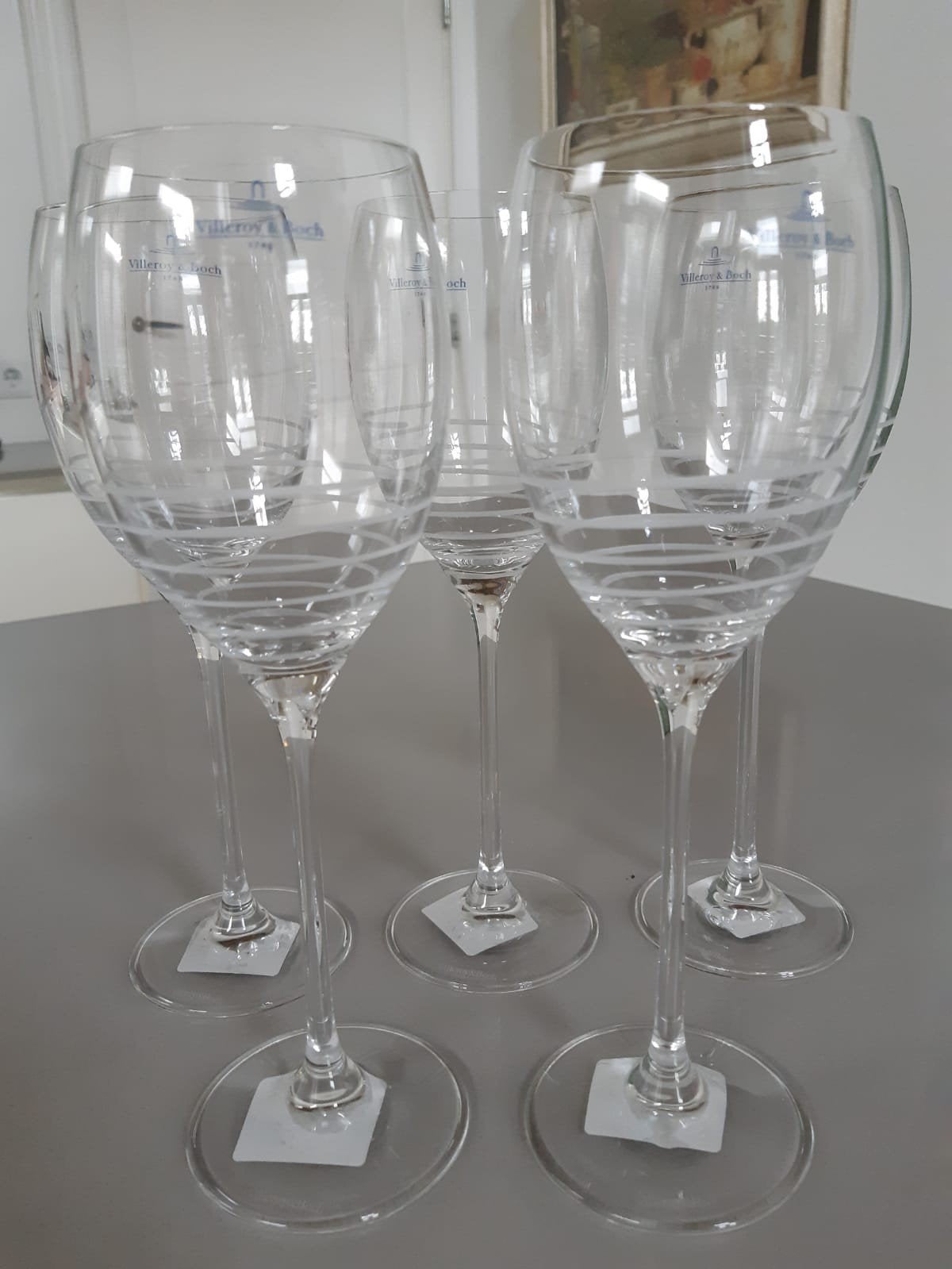 5 nieuwe Wijnglazen Villeroy en Boch Maxima Decorated, Ophalen of Verzenden, Overige typen