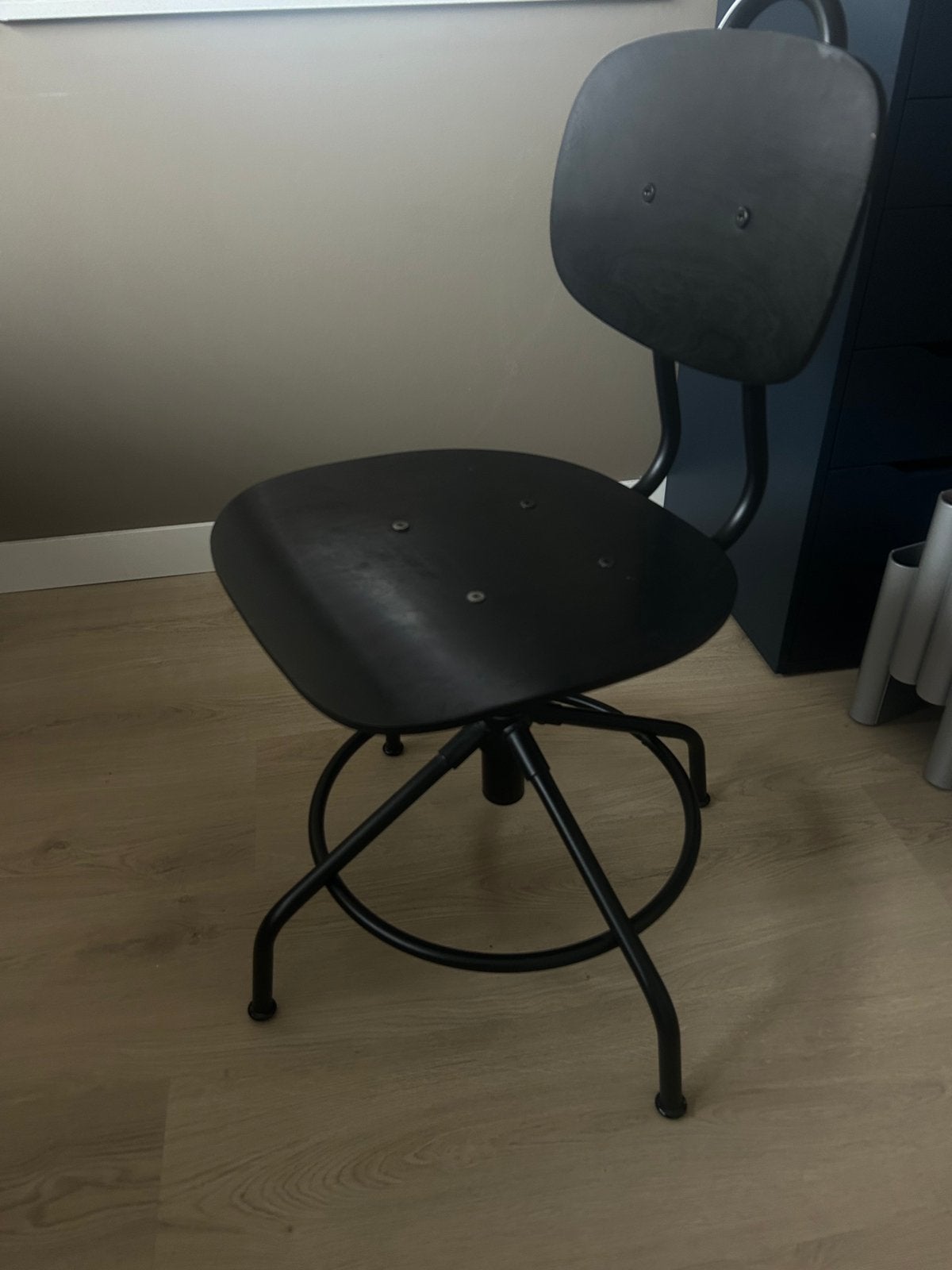 Ikea zwarte stoel Kullaberg, Huis en Inrichting, Bureaustoelen, Ophalen, Zo goed als nieuw, Zwart, Bureaustoel