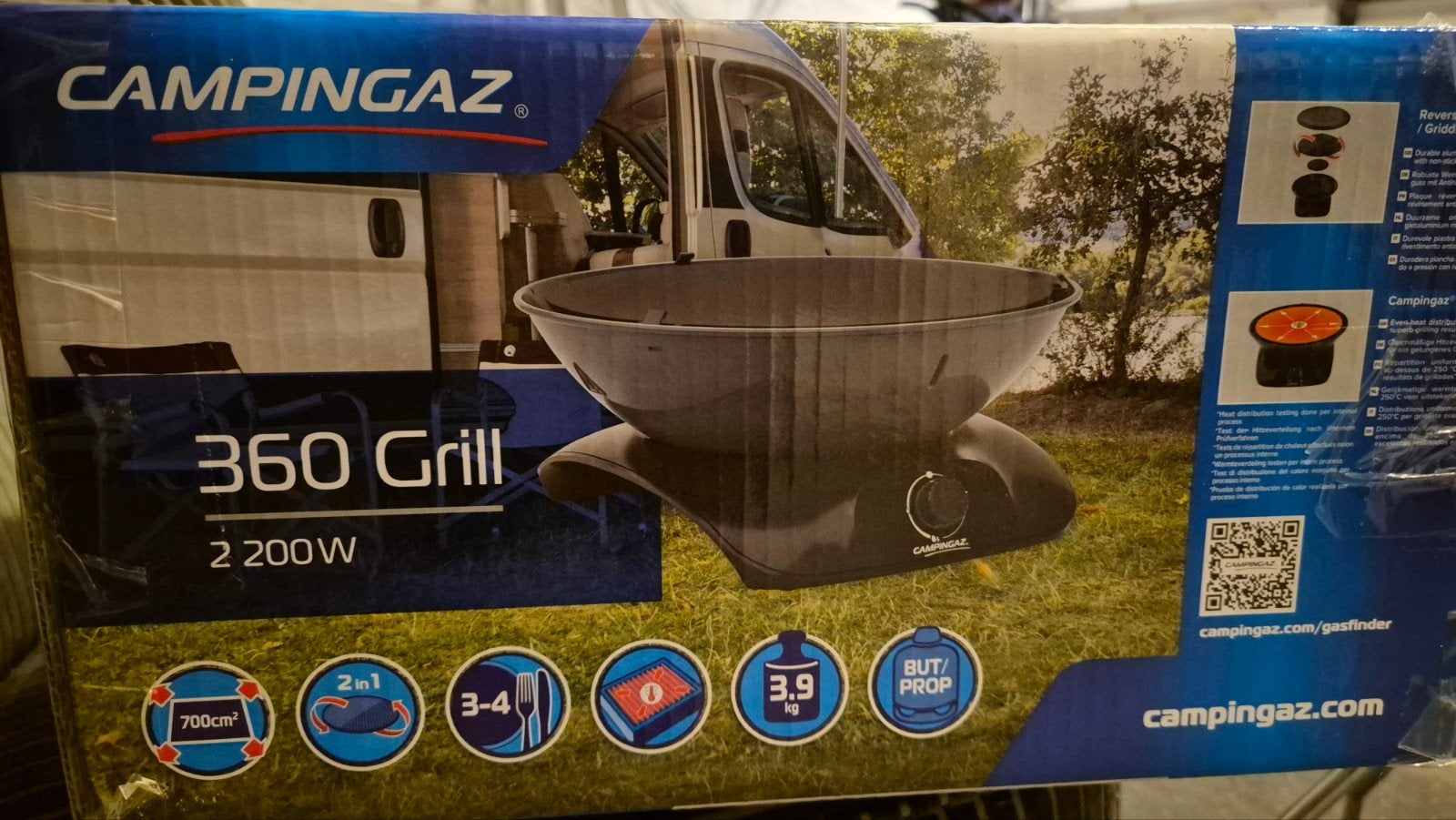 Campingaz 360 Grill nieuw 2200W - Compacte en veelzijdige BB, Ophalen of Verzenden, Nieuw, Campingaz