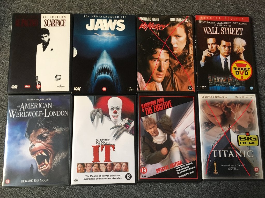 Diversen DVD’s (bv Saw, Scarface, Jaws, Sniper 3.....), Vanaf 16 jaar, Ophalen of Verzenden, Zo goed als nieuw, Actie