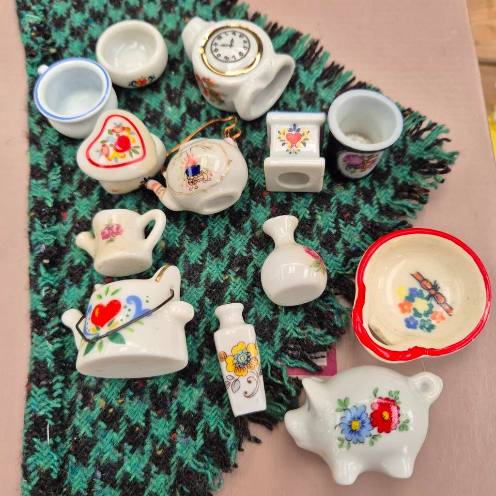 Mini porseleinen creaties - theeservies en decoratie, Ophalen of Verzenden