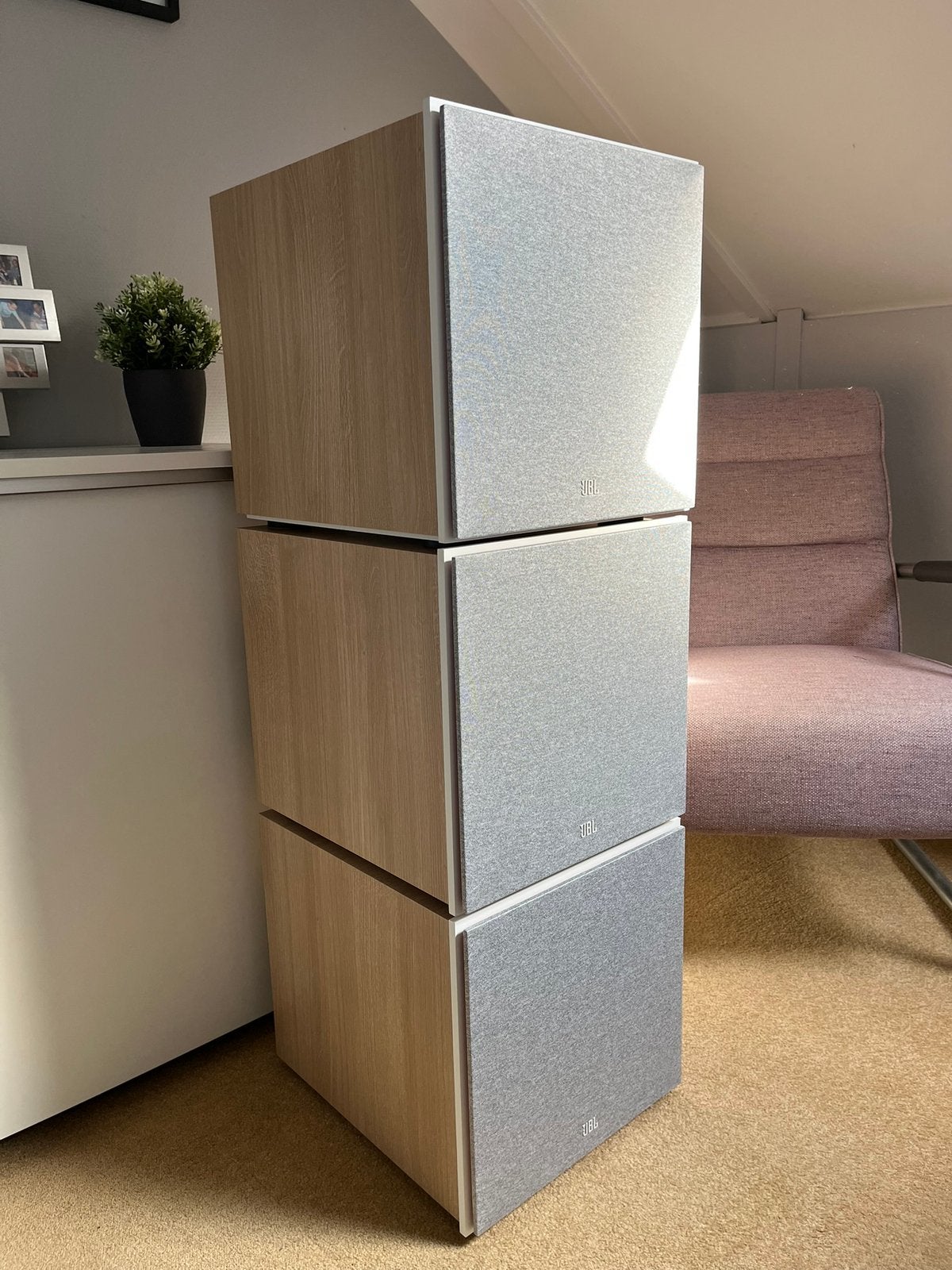 JBL Stage 200P subwoofers (3 beschikbaar), AUX-ingang, Zo goed als nieuw, Ophalen, 150 watt of meer