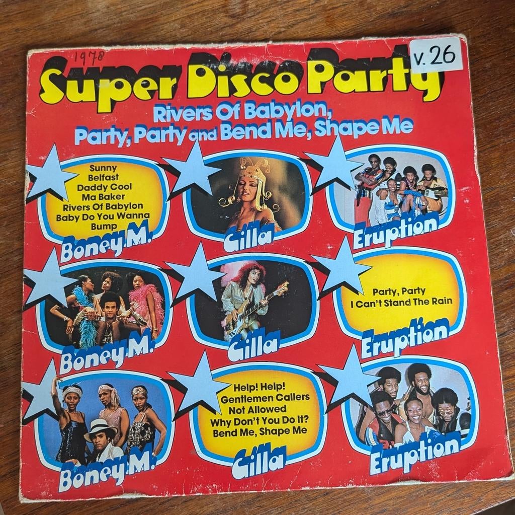 Super Disco Party LP - Boney M., Gilla, Eruption (1978), Cd's en Dvd's, Ophalen of Verzenden, 1970 - 1979, Gebruikt, 12 inch
