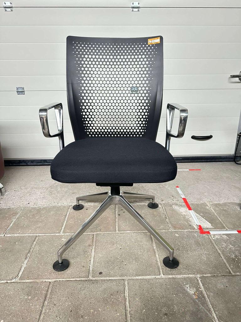 4x Vitra ID Air Bureaustoel door Antonio Citterio, Niet ingevuld, Gebruikt, Zwart, Niet ingevuld