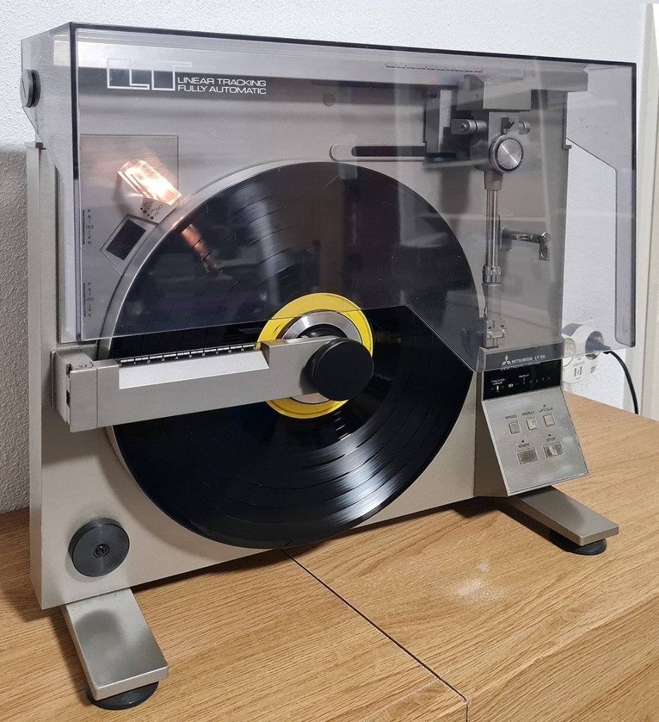 Mitsubishi LT-5V verticale draaitafel. Origineel en izgs ., Gebruikt, Automatisch, Platenspeler, Ophalen