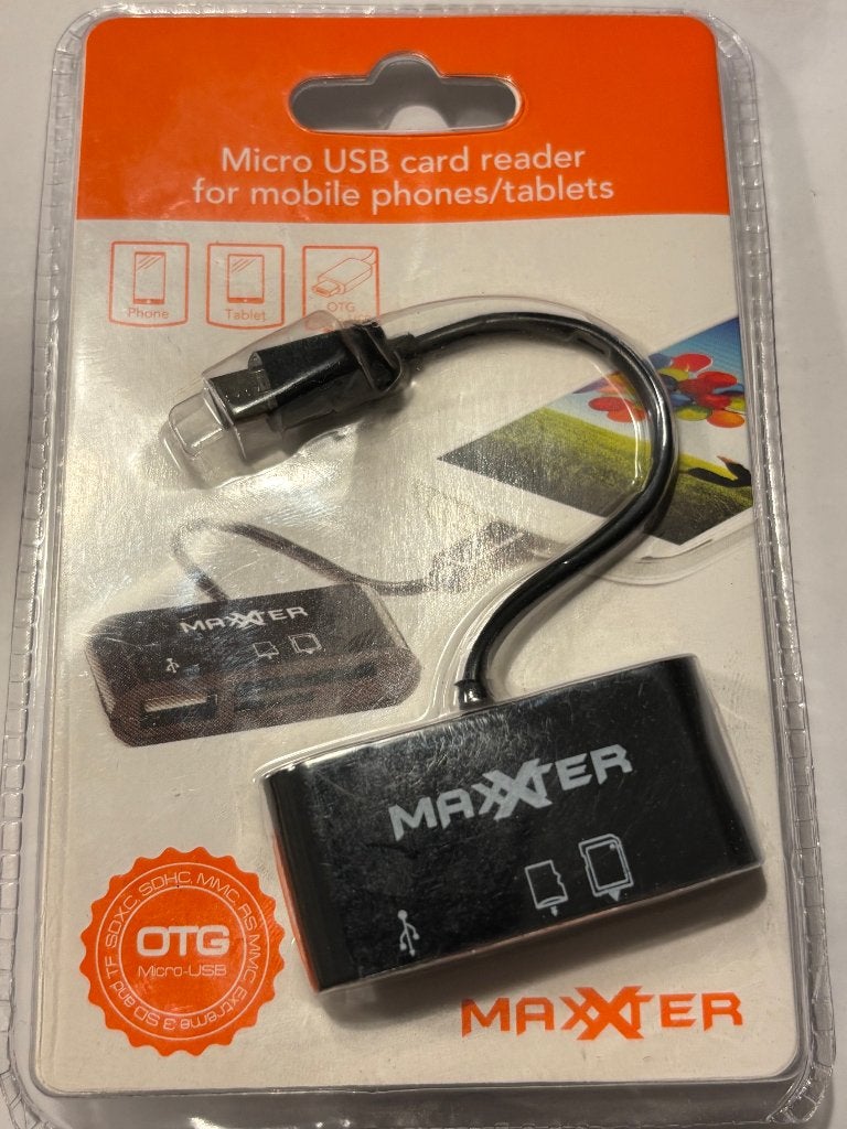 Maxxter micro-usb card reader / kaartlezer, Ophalen of Verzenden, Nieuw, Maxxter