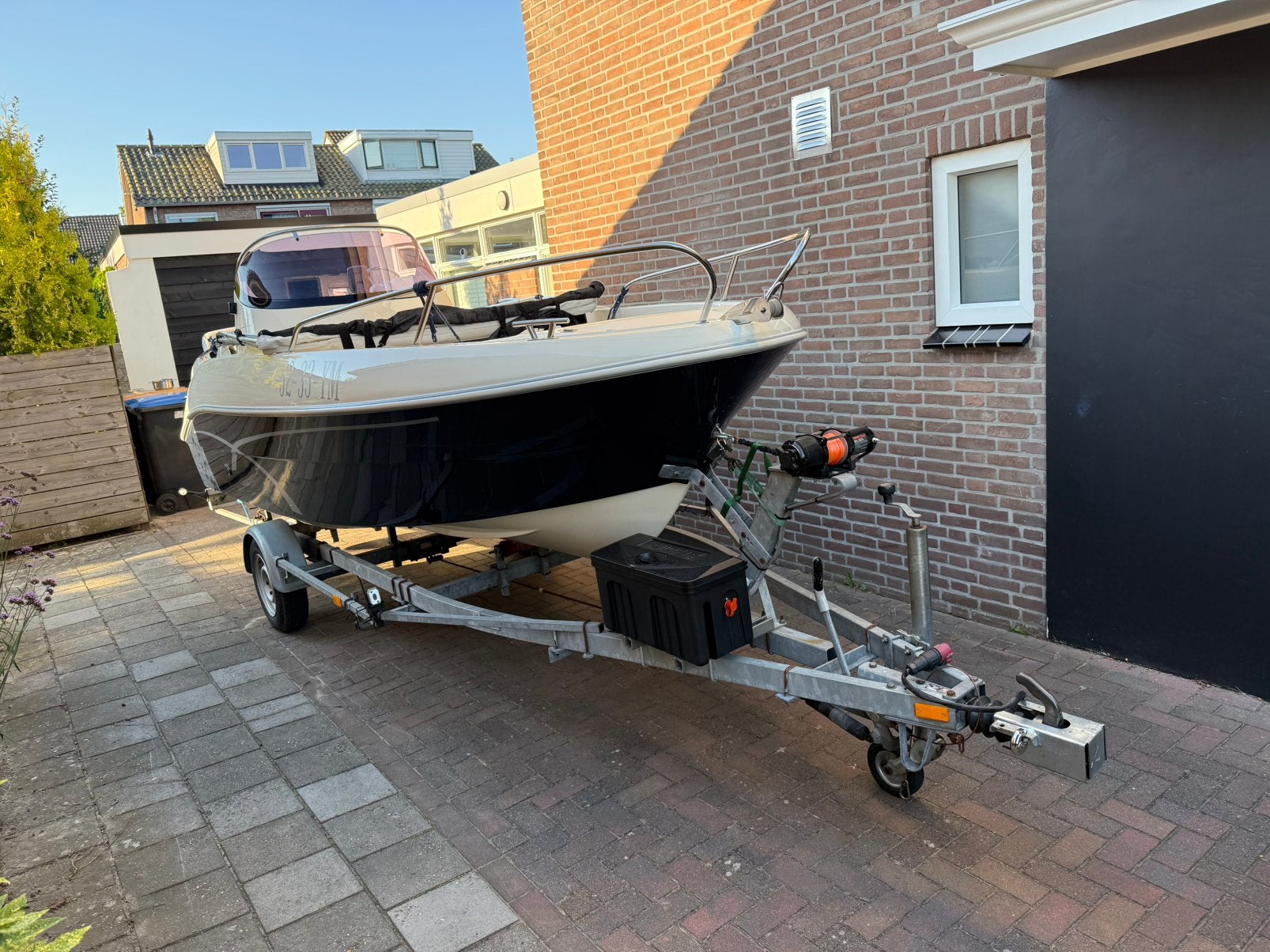 Prins 480 open consoleboot 90 PK Suzuki 4 takt met trailer, Ophalen, Overige merken, 70 tot 120 pk, Zo goed als nieuw