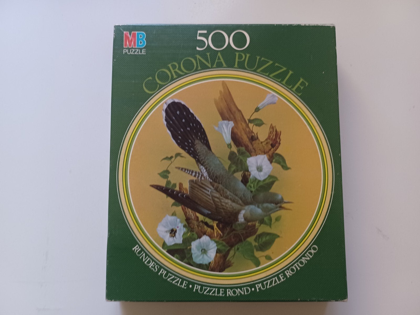 Vintage MB Corona Puzzel "Koekoek" – 500 stukjes – Rond, Boeken, Ophalen