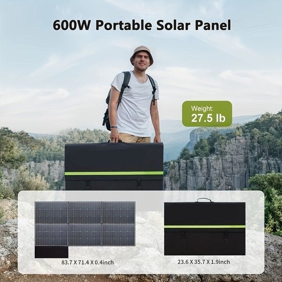 600W Vouwbare Zonnepaneelset – Mobiel Zonnepaneel, Corvance B.V., Verzenden, Nieuw, Corvancebol@gmail.com