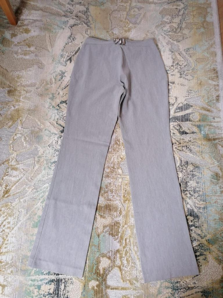 Vertigo broek, lichte kleur, stretch, S, met mooie metalen, Kleding | Dames, Ophalen of Verzenden, Zo goed als nieuw, Maat 36 (S)