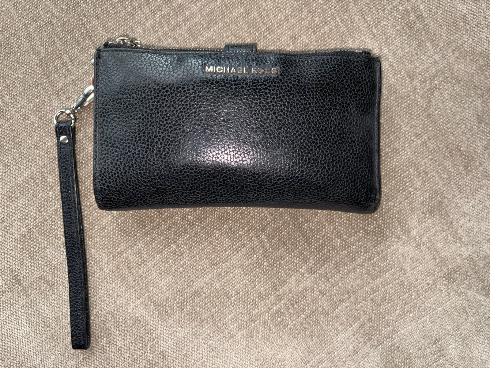 Michael Kors Jet Set portemonnee zwart, Overige merken, Gebruikt, Zwart, Ophalen of Verzenden