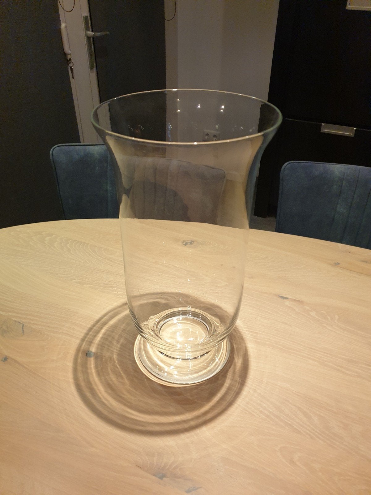Grote Glazen Vaas / Windlicht, Overige kleuren, Ophalen of Verzenden, Minder dan 50 cm, Glas