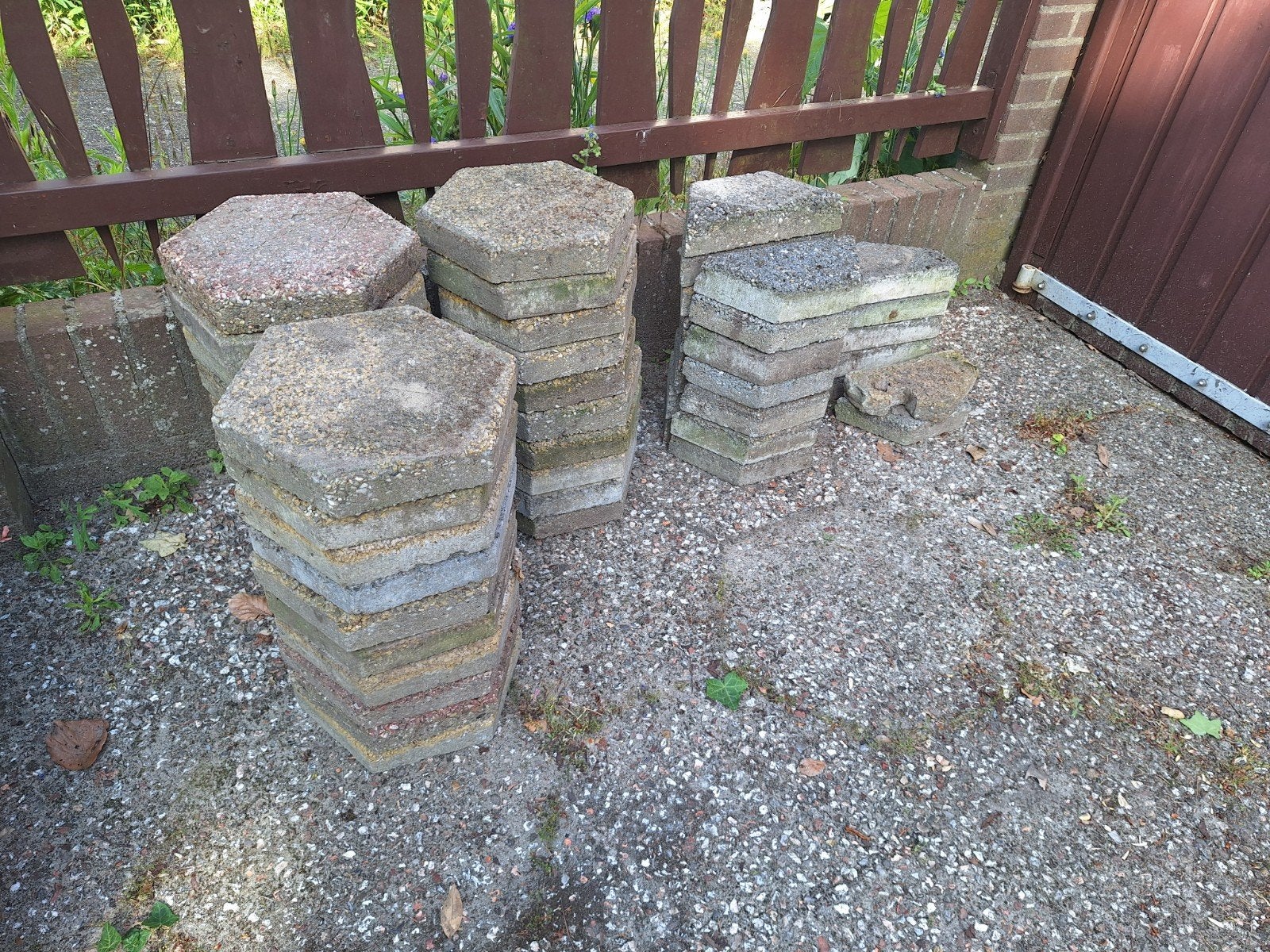 6 hoekige tuin / terras tegels, Tuin en Terras, Grind, Keien en Split, Ophalen