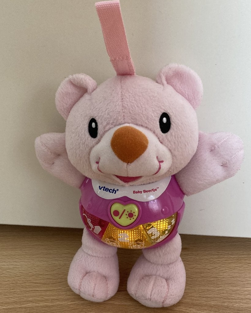 VTech Roze Baby Beertje met Geluid en Licht, Kinderen en Baby's, Speelgoed | Vtech, Ophalen of Verzenden, Zo goed als nieuw, 0 tot 6 maanden