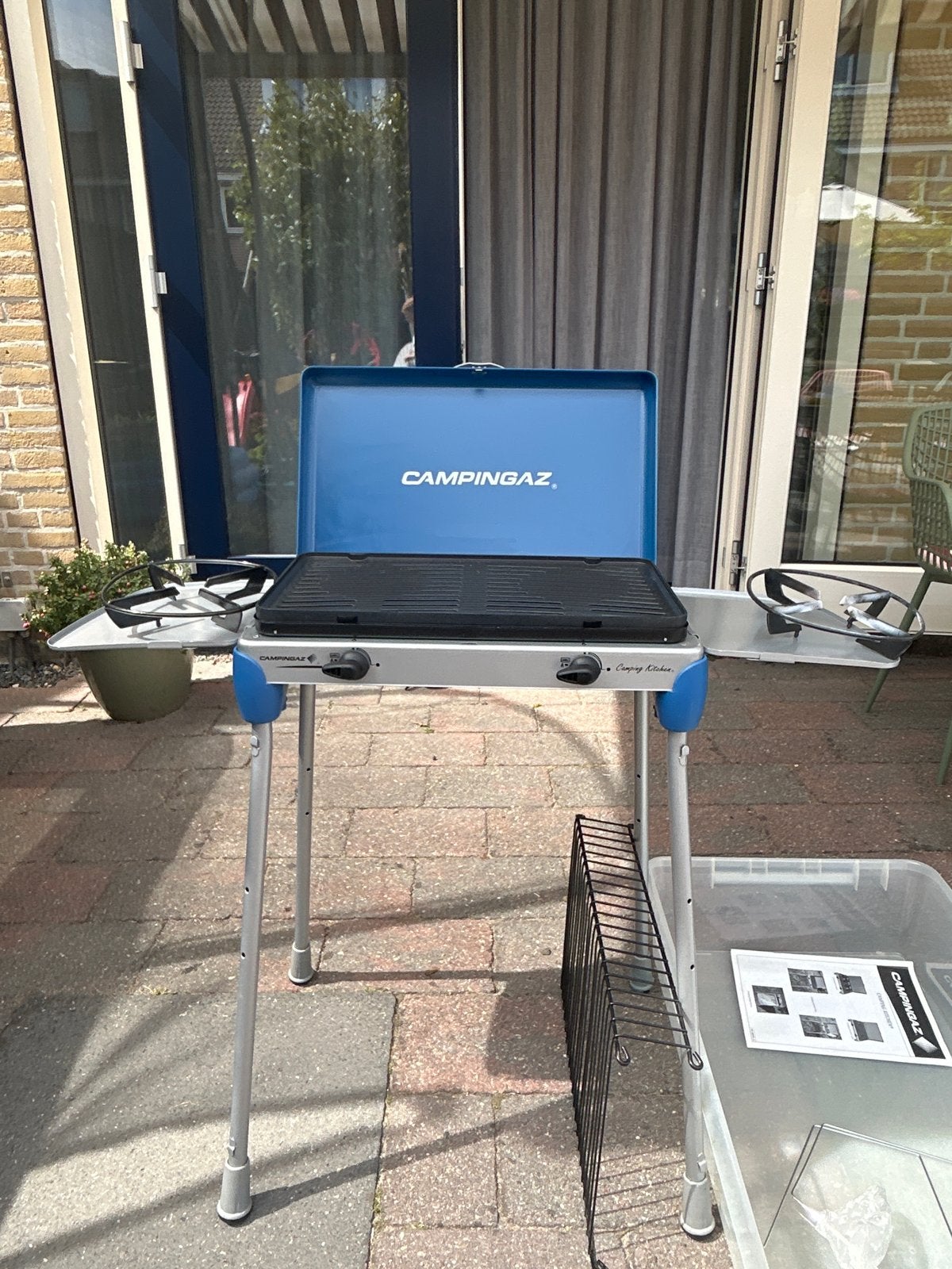 Campingaz kooktoestel met grillplaat (met/zonder poten), Ophalen, Gebruikt