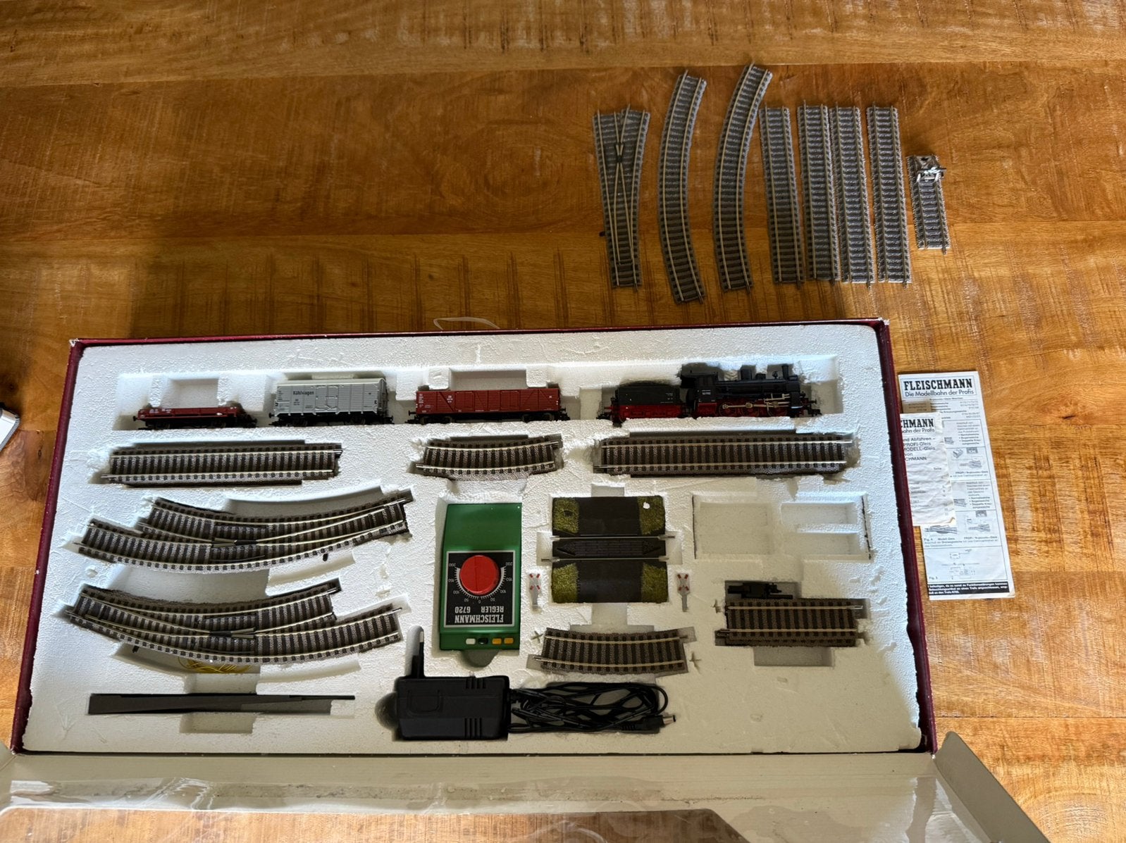 Fleischmann HO Startset 6392 profirails met extra Railsset, Hobby en Vrije tijd, Treinset, Gelijkstroom, Fleischmann, Ophalen of Verzenden
