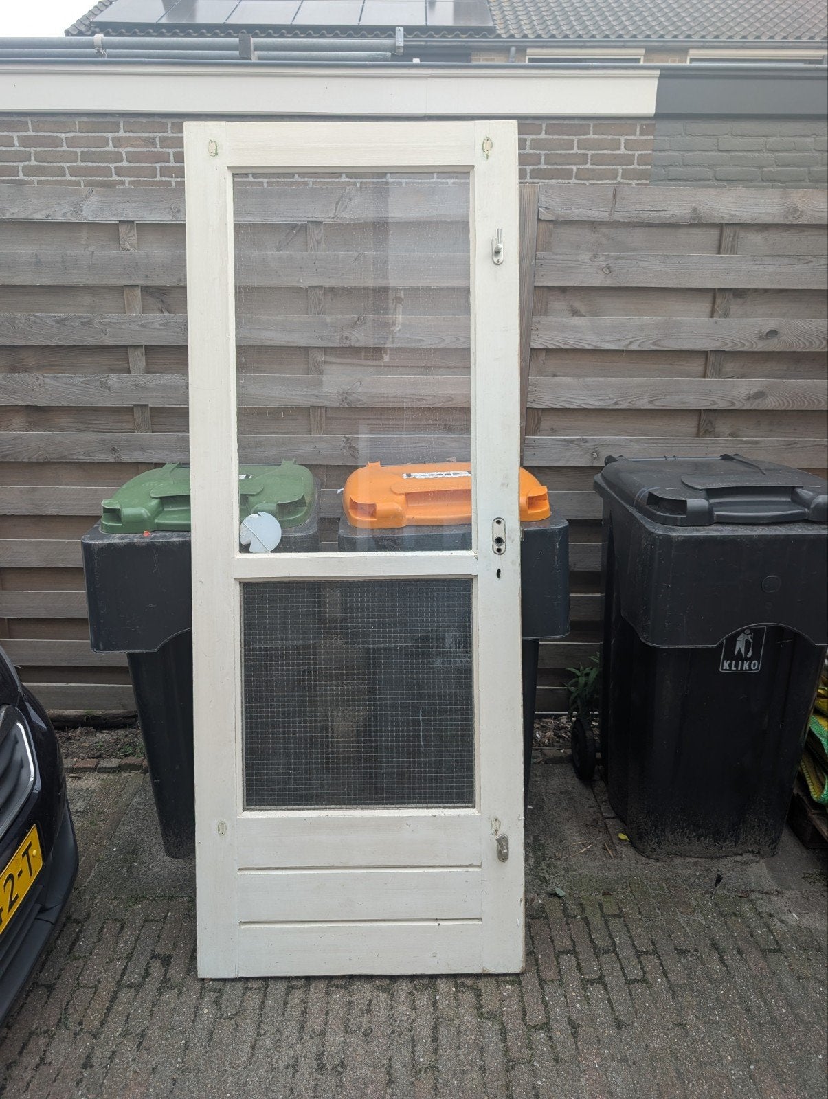 Gebruikte Buitendeur met Glas - 200x80 cm, Doe-het-zelf en Verbouw, Deuren en Horren, Gebruikt, Minder dan 200 cm, Ophalen of Verzenden