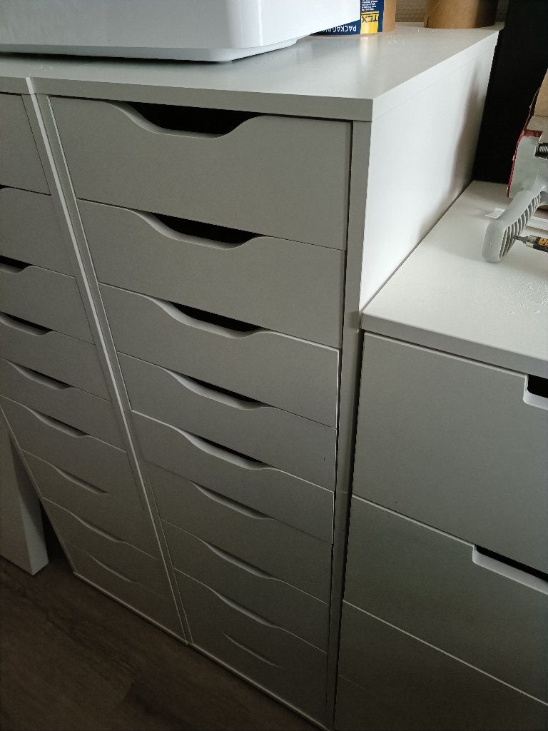 Ladeblok Ladekast Alex 9 lades wit Ikea, Ophalen, Minder dan 50 cm, 5 laden of meer, 100 tot 150 cm