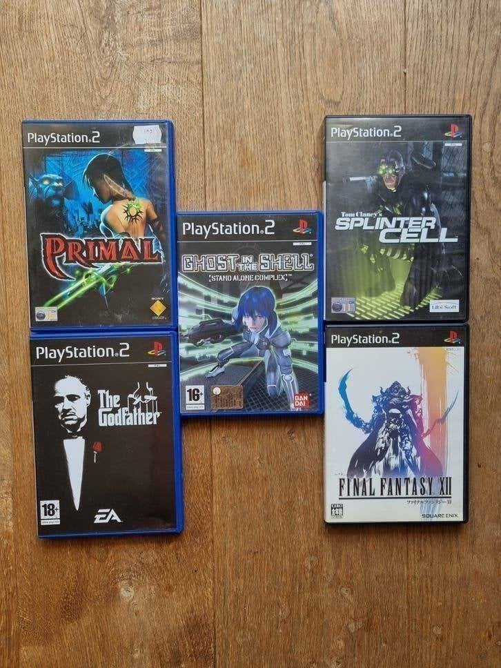 Setje met 5 PS2 games - Ghost in the shell, Godfather, FF, Spelcomputers en Games, Avontuur en Actie, Vanaf 18 jaar, 1 speler