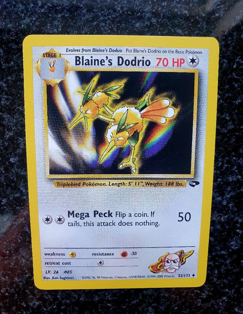 Pokemon Blaine's Dodrio, Ophalen of Verzenden, Zo goed als nieuw, Losse kaart