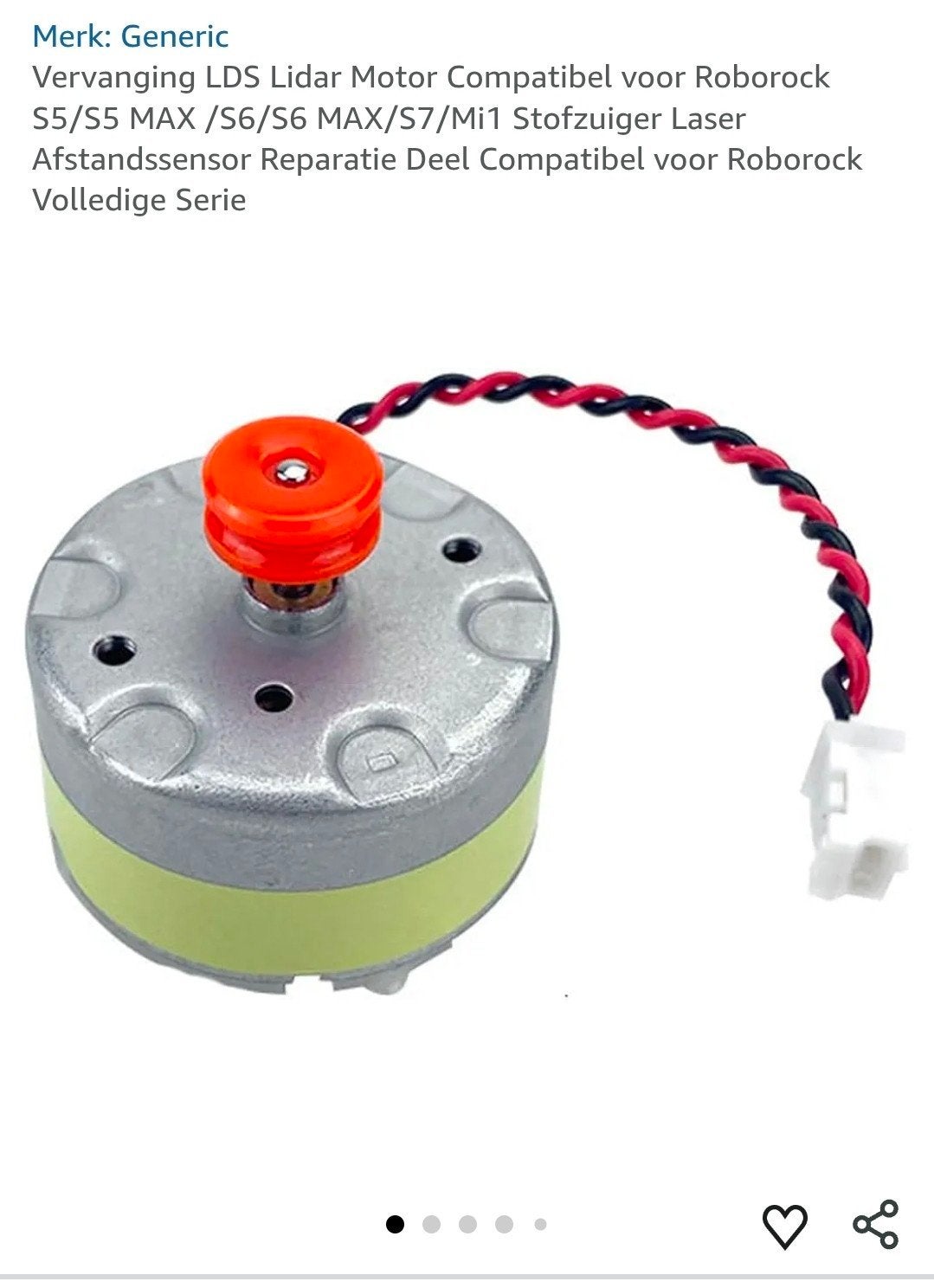 Vervanging LDS Lidar Motor voor Roborock S5/S6/S7/Mi1, Ophalen, Nieuw