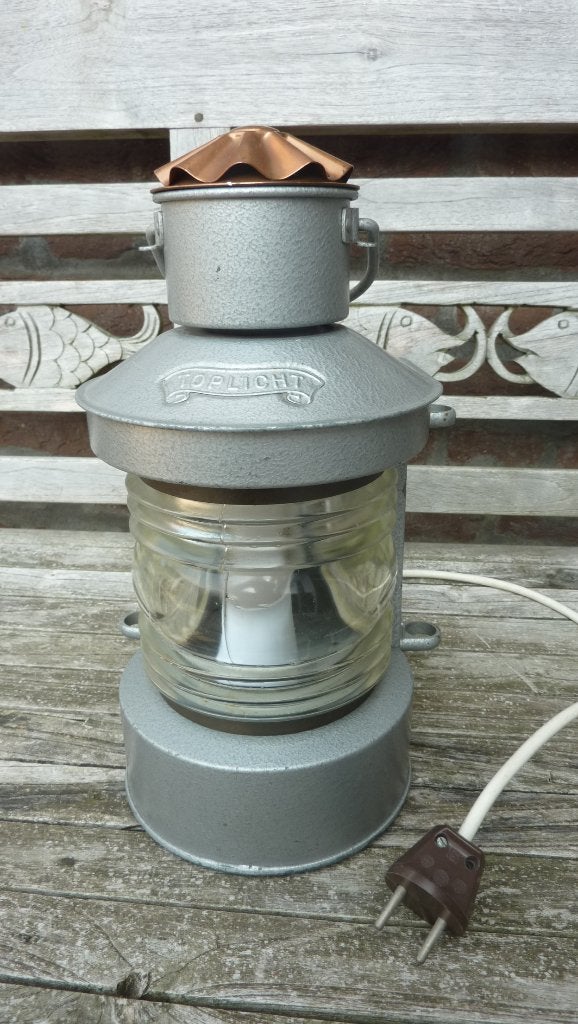 Toplicht Vintage electrische bootlamp, 30 tot 60 watt, Gebruikt, Spaarlamp, Overige merken