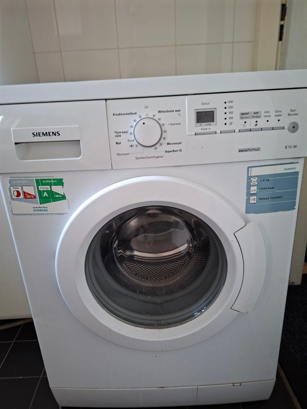 wasmachine Siemens.werkt perfect., Witgoed en Apparatuur, Ophalen of Verzenden, Voorlader, 85 tot 90 cm, 1200 tot 1600 toeren