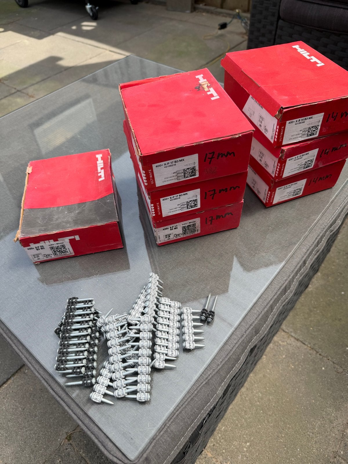 Hilti B3 MX spijkers 14,17,20,27,32 mm, Ophalen, Nieuw, Minder dan 50 mm, Spijkers