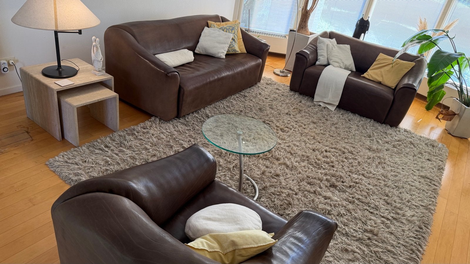 DeSede 47 mid century  fauteuil, 2-zits & 3-zitsbank groep, Gebruikt, Ophalen of Verzenden, Rechte bank, 200 tot 250 cm