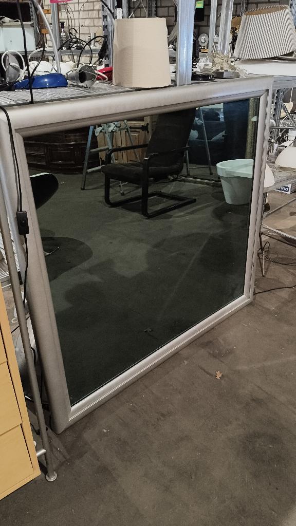 Grote rookglas spiegel 119 x 110 cm, Ophalen, Gebruikt, 100 tot 150 cm, 100 tot 125 cm