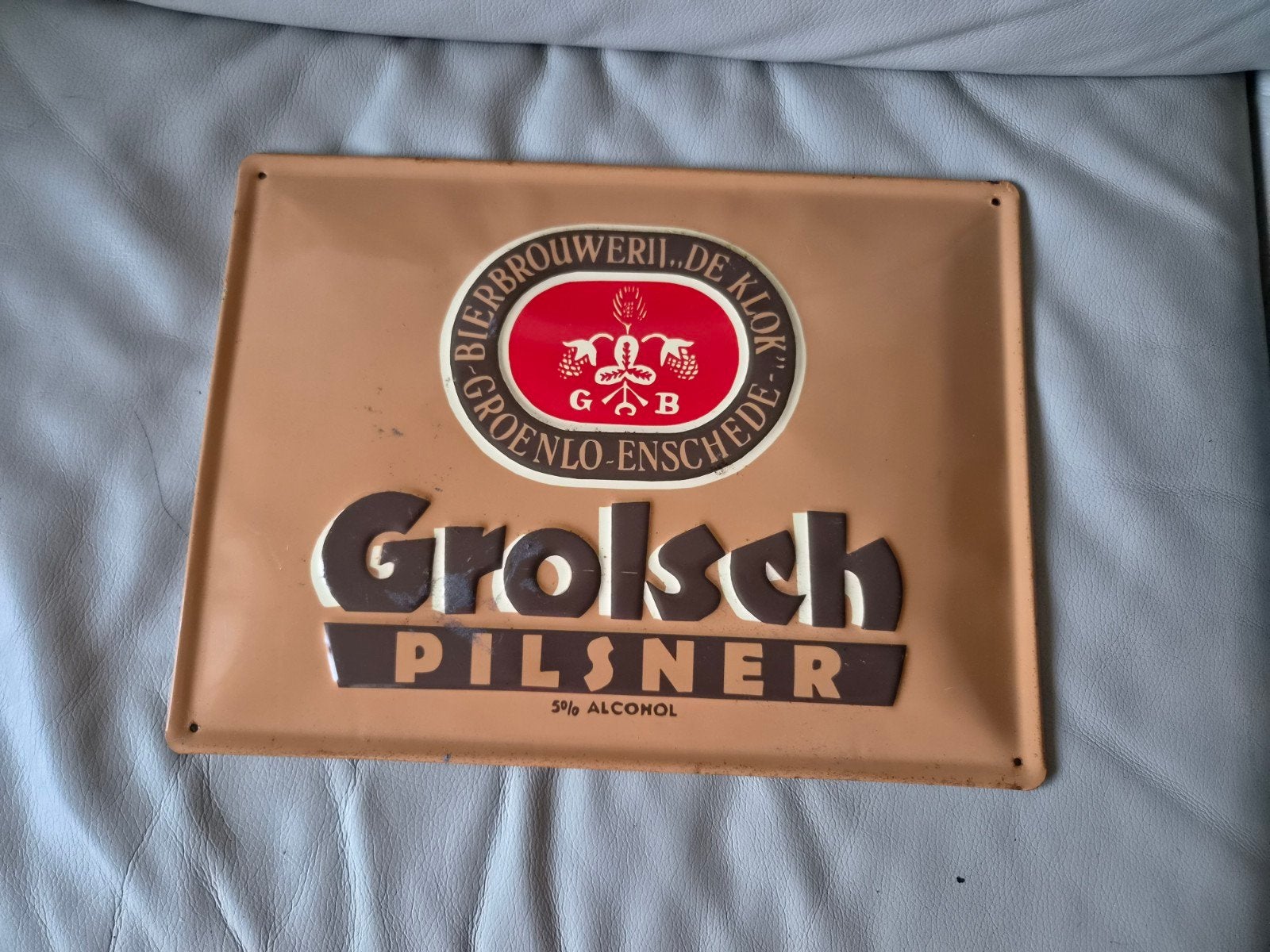 Grolsch Pilsner  reclamebord, Verzamelen, Merken en Reclamevoorwerpen, Ophalen of Verzenden, Gebruikt, Reclamebord
