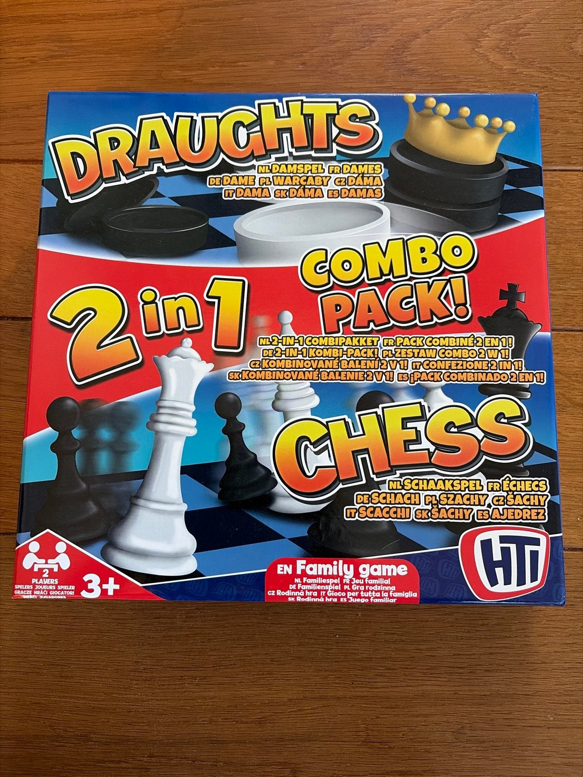 Dammen & Schaken 2-in-1 Combo Pack - Familie Spel, Een of twee spelers, Ophalen of Verzenden, Zo goed als nieuw