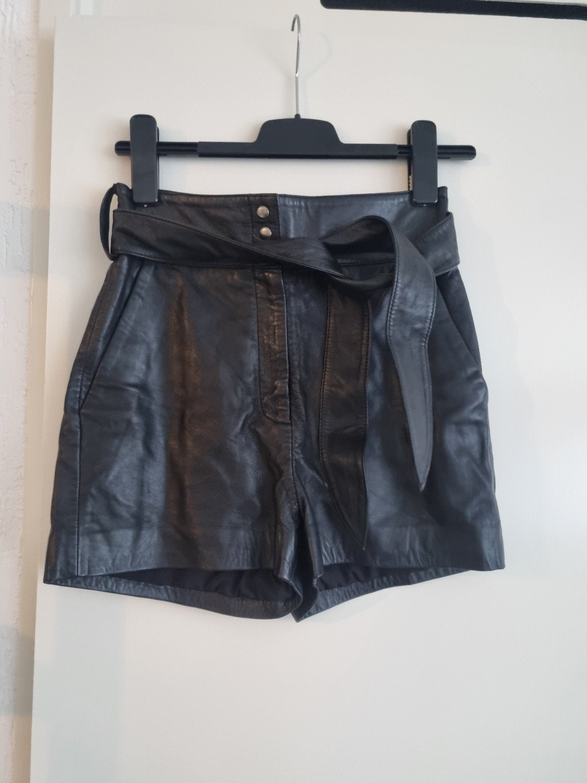 leren korte broek van IKKS, Ophalen, Kort, Zwart, Nieuw
