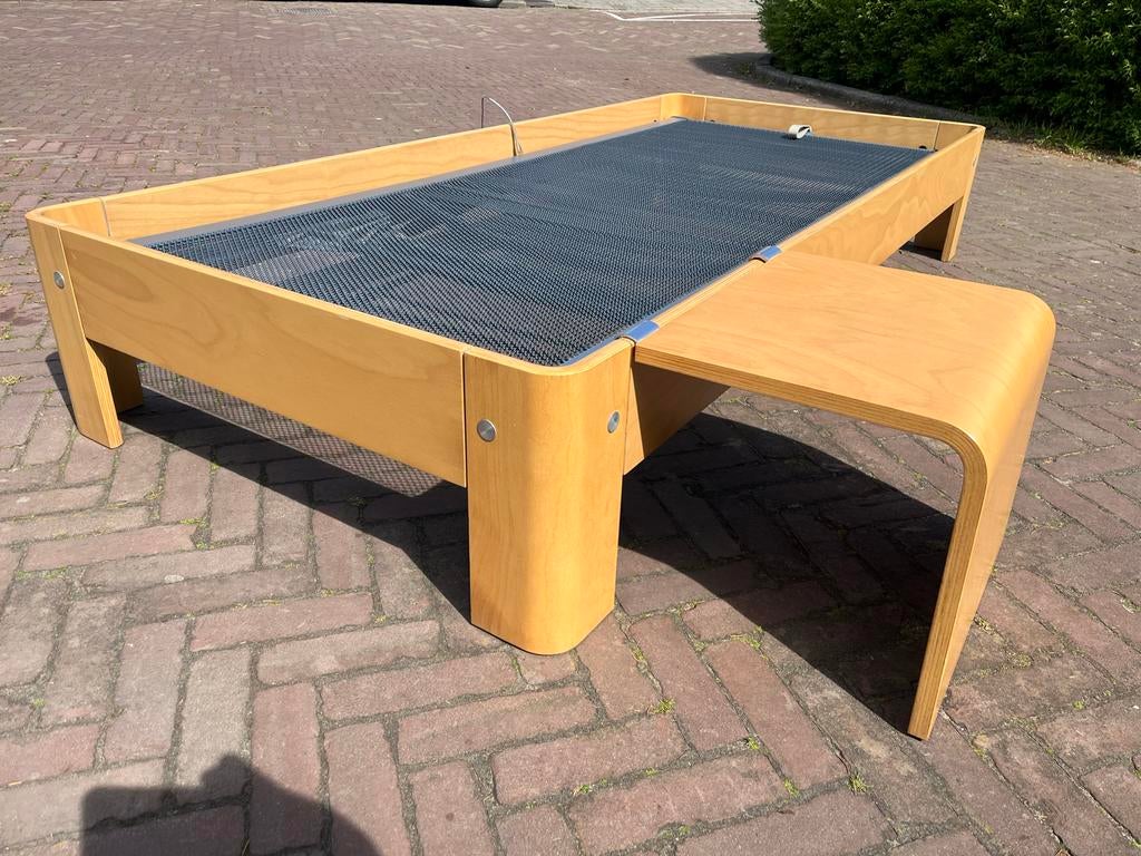 Auping auronde beuken 90x200 inclusief spiraal, Huis en Inrichting, Ophalen, 90 cm, Eenpersoons, Bruin