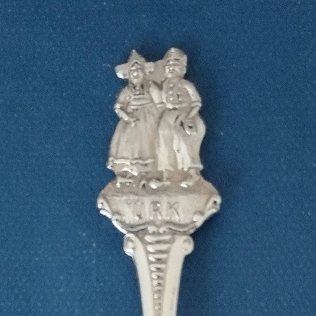 verzilverd lepeltje Klederdracht Urk (DEMET), Ophalen of Verzenden