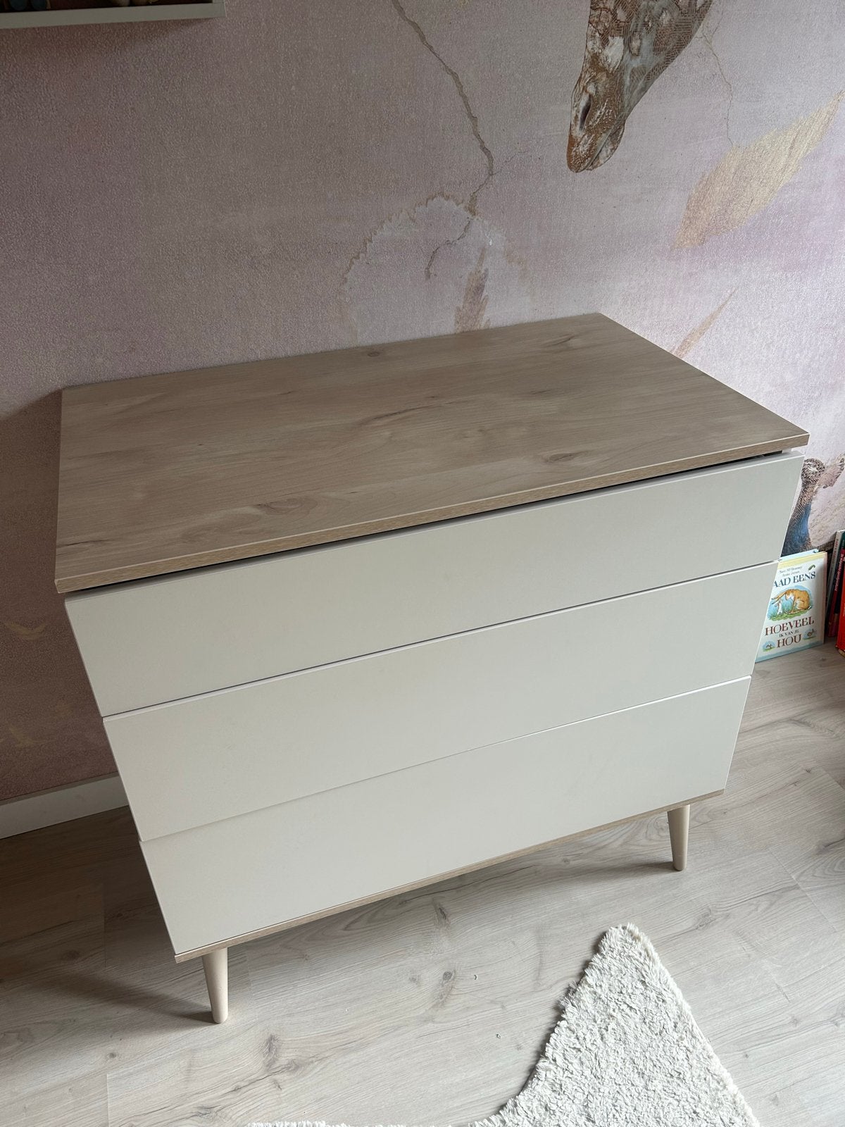Quax Flow commode clay & oak, Ophalen, 50 tot 70 cm, 100 cm of meer, Zo goed als nieuw