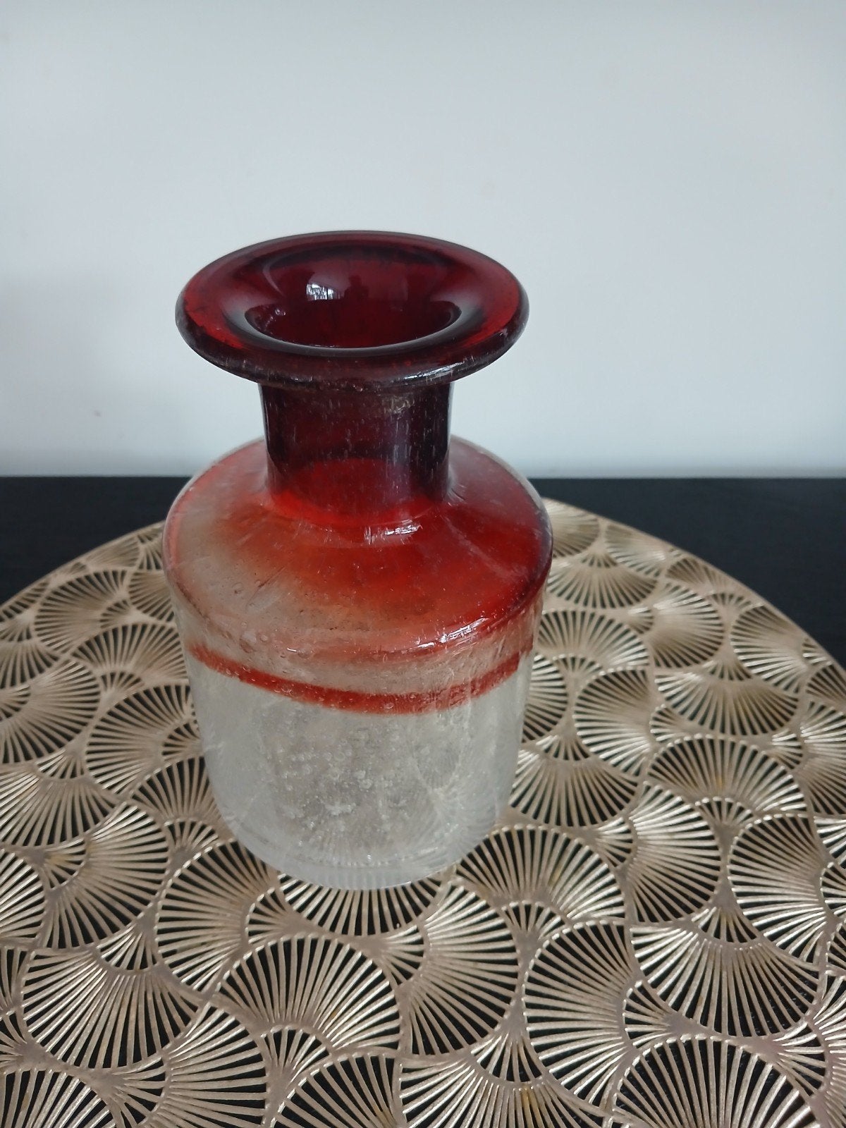 Grote Schott Zwiesel vaas - Schuimglas - vintage retro Mid C, Ophalen of Verzenden