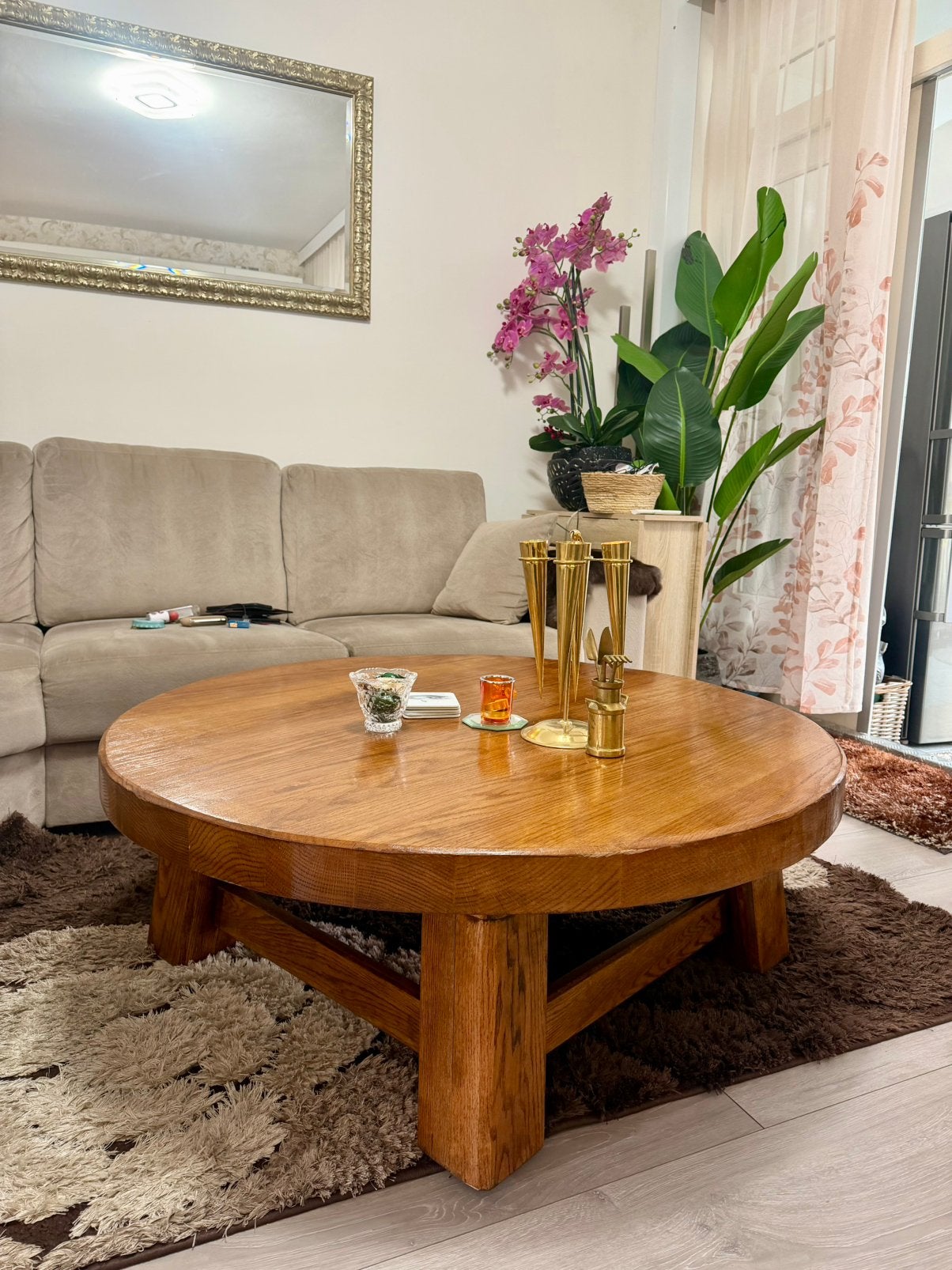 Salontafel, Ophalen, Zo goed als nieuw, Rond, 100 tot 150 cm