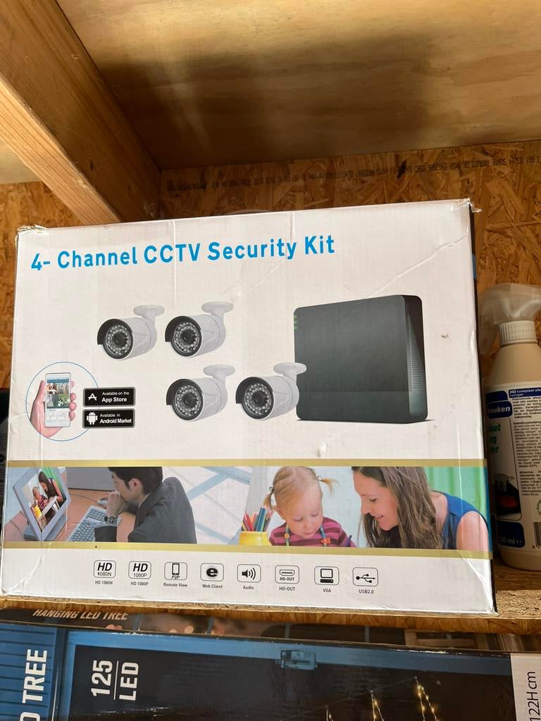 3 camera CCTV met video recorder wit, Ophalen of Verzenden, Zo goed als nieuw