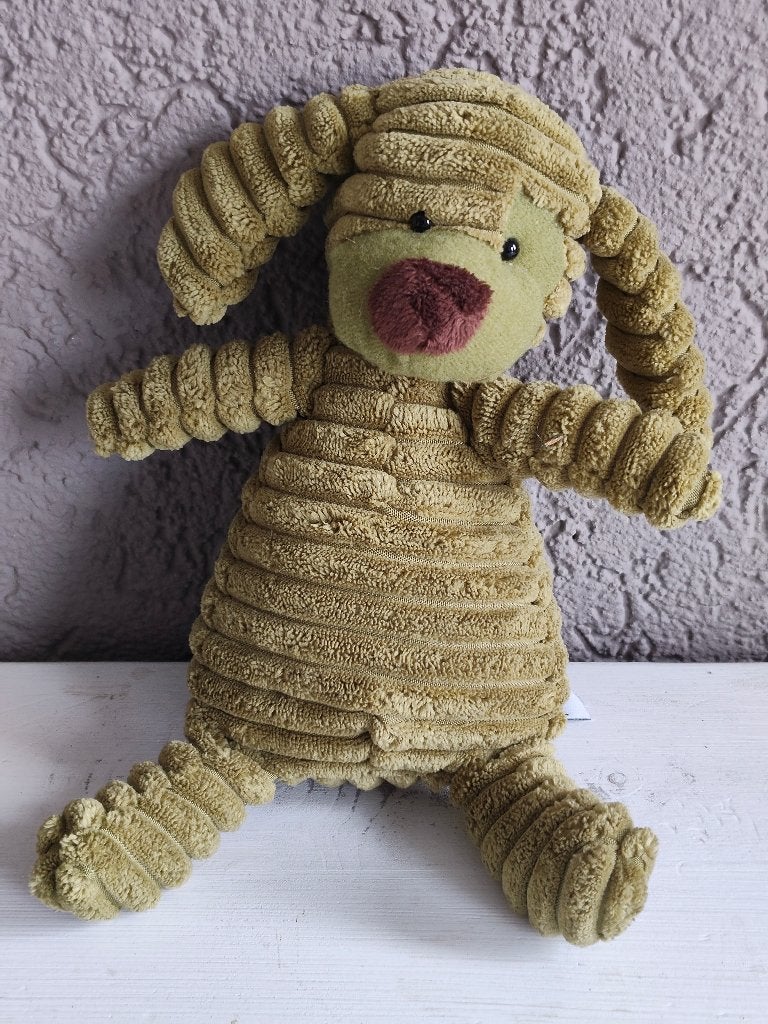 Retired Jellycat groen Hondje h, Ophalen of Verzenden, Gebruikt, Hond