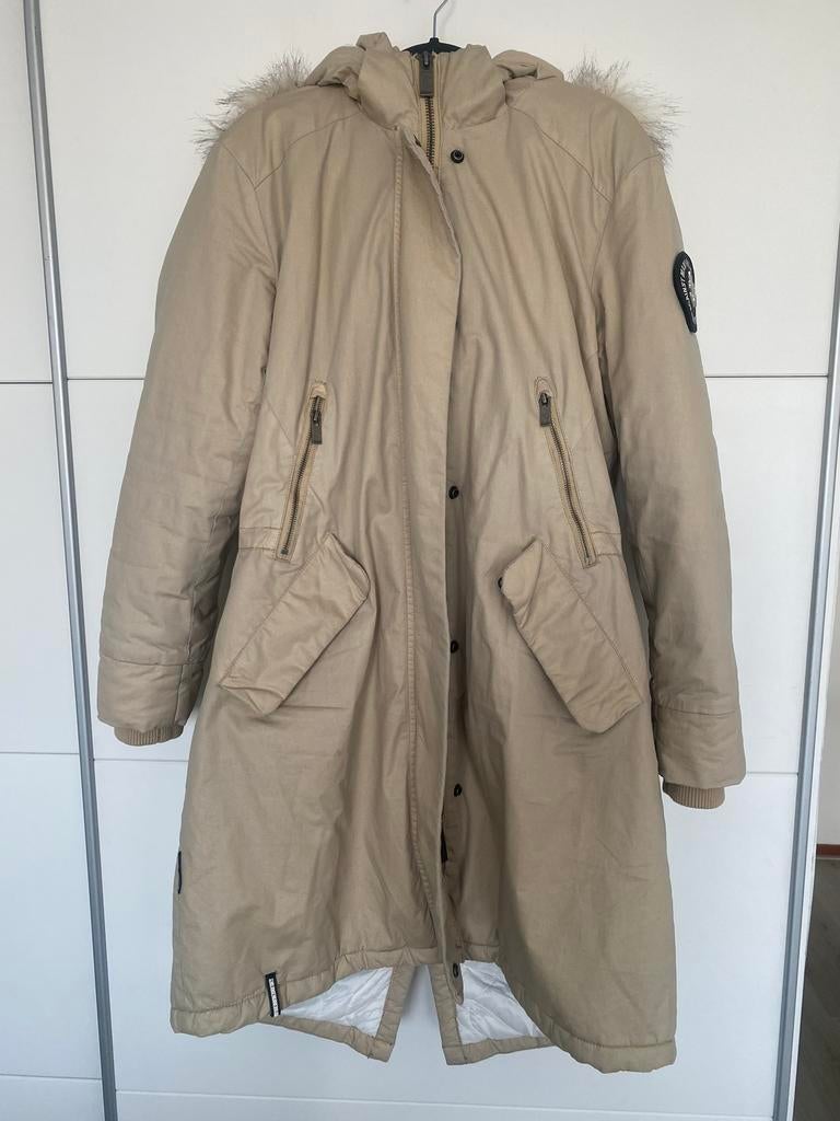 Khujo jas XXL, Kleding | Dames, Jassen | Winter, Zo goed als nieuw, Maat 46/48 (XL) of groter, Beige, Verzenden