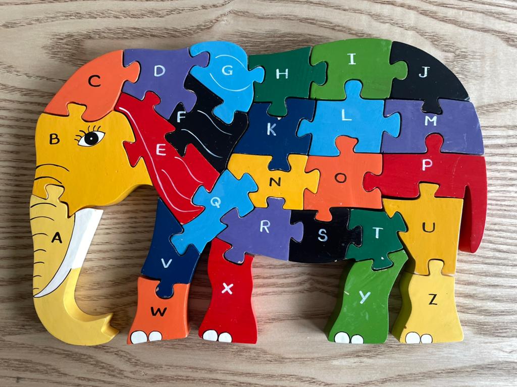 Houten puzzel., Kinderen en Baby's, Speelgoed | Kinderpuzzels, Ophalen of Verzenden, Gebruikt