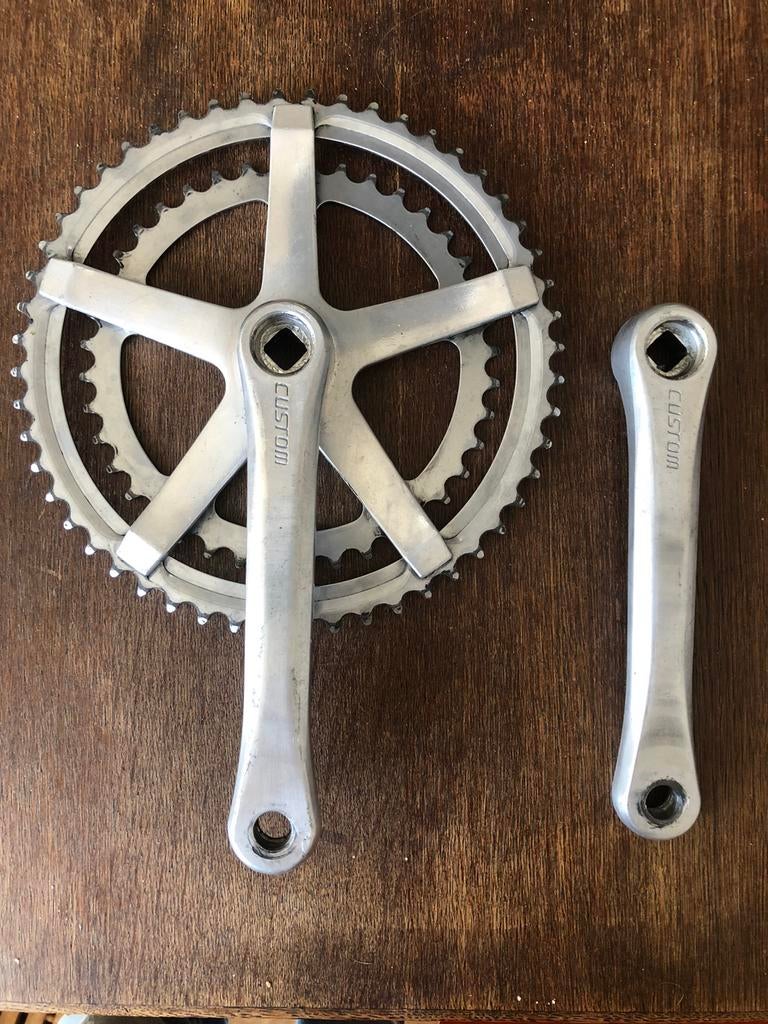 Crankstel SR vintage, Crankstel of Pedalen, Gebruikt, Ophalen of Verzenden, Aluminium