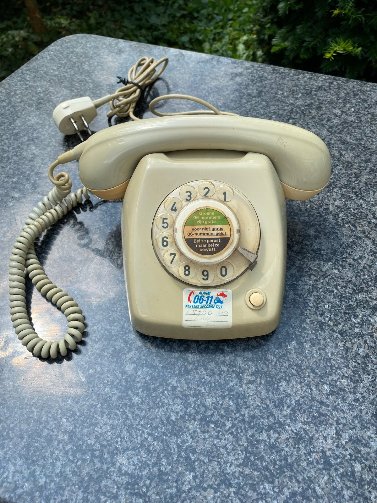 Vintage PTT T65 Draaischijf Telefoon - Crème, Telecommunicatie, Vaste telefoons | Niet Draadloos, Ophalen, Gebruikt, Met draaischijf