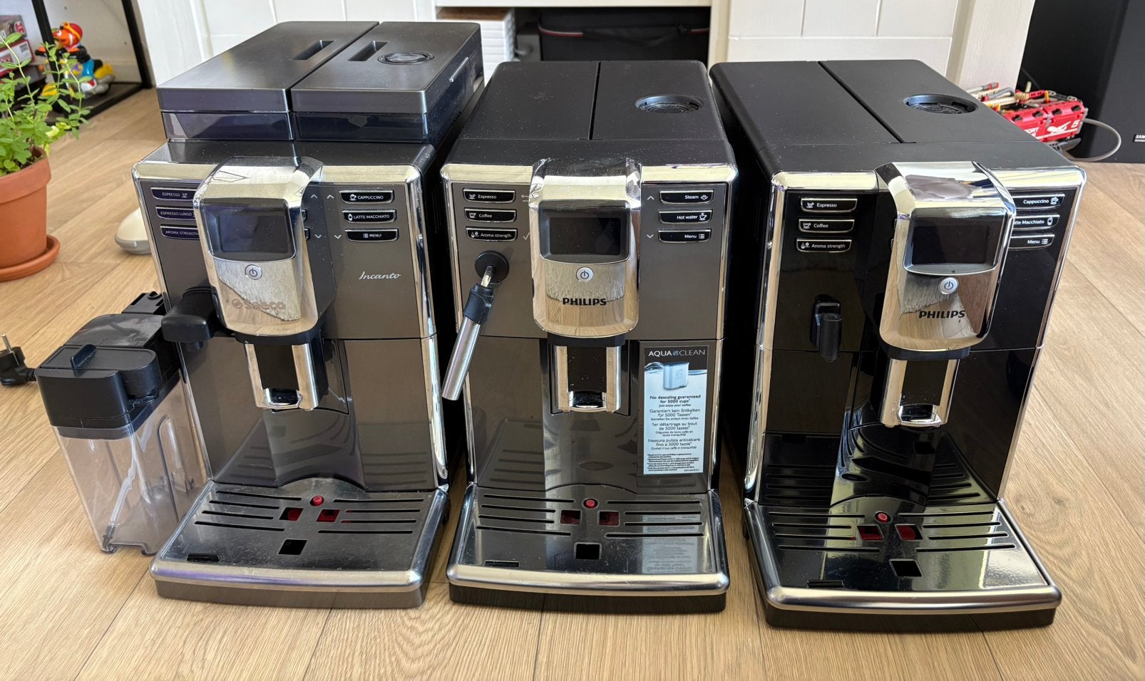 Drie koffiemachines, Ophalen, Gebruikt, Koffiemachine